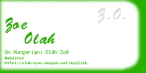 zoe olah business card